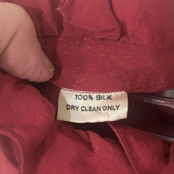 Saint Laurent Rive Gauche Vintage Red Silk Blouse - MSRP $995 - Picture 8 of 8